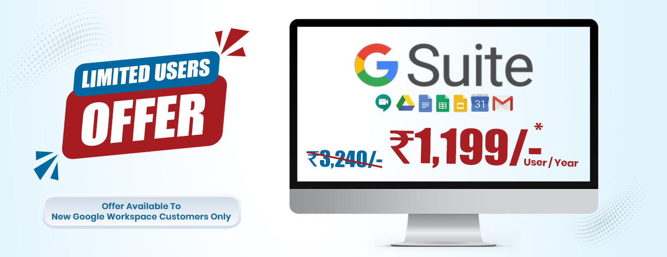 Google Workspace offer ₹1199 per user per year
