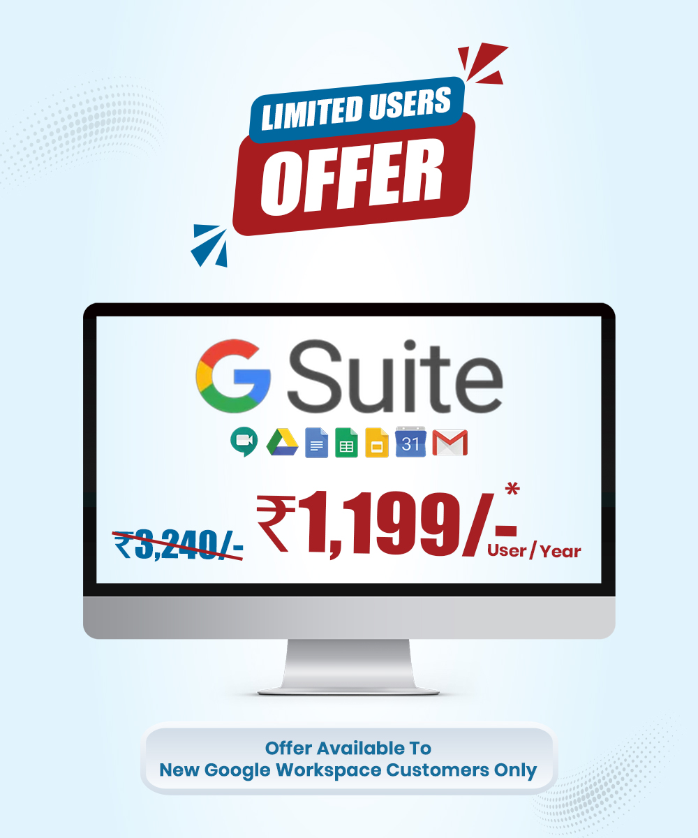 Google Workspace offer ₹1199 per user per year